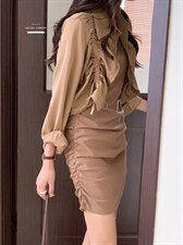 香丽迪网红chic高级感丝滑醋酸外披两件套，其它，香丽迪1