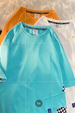 夏季拼色圆领纯休闲落肩袖短袖T恤宽松简约男装T恤MT3538-P52，男装T恤，星座717