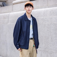 【限价249两面穿翻领外套男士2026新款秋季潮流工装美式休闲夹克，男装夹克，电商D215