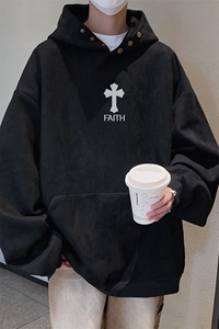 已注册直播抖音得物高品质麂皮绒宽松男连帽卫衣外套W7070P55控79图片