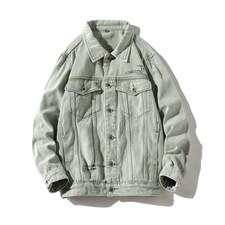 jk687-p95--限价128白底牛仔夹克肥仔秋款量足印花大码,男装夹克,星座103A