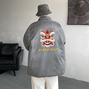 麂皮绒棉衣男大码立领棉袄子男羽绒棉服JM87185-P110图片