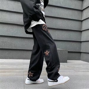 男春秋季刺绣字母休闲裤K35P32，男装休闲裤，星座1116-2