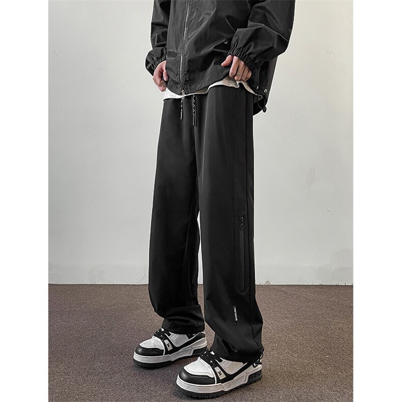 春季新款防水防风冲锋裤宽松时尚腰带束脚裤子A168-DJK45-TP48，男装休闲裤，电商A168