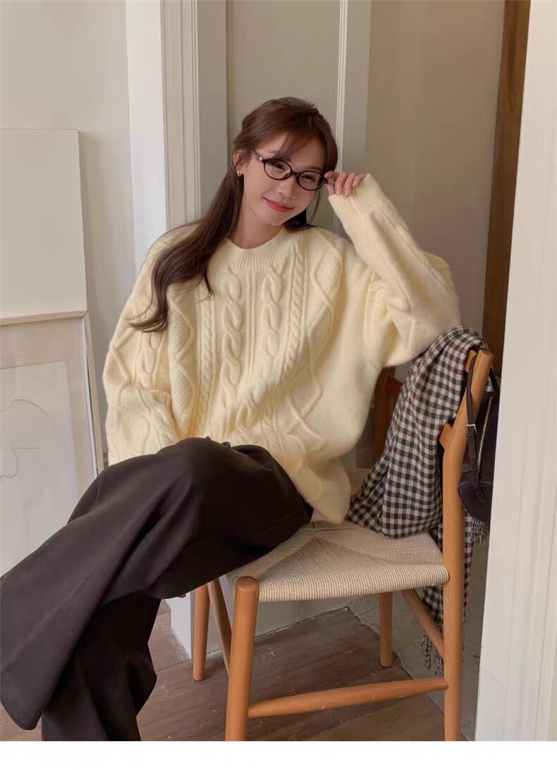 2025百搭简约时尚菱形花纹上衣，女装针织衫/毛衣，思途羊绒