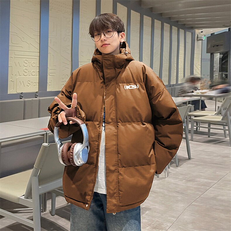 现货 抖音得物可供视频 三防加厚羽绒连帽棉衣外套面包棉服 85526图片