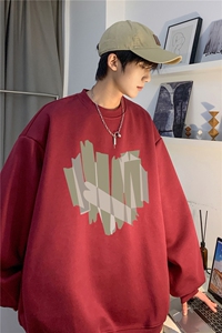 INS潮流爱心印花宽松落肩袖休闲多少卫衣JK23320-特批24 控39图片