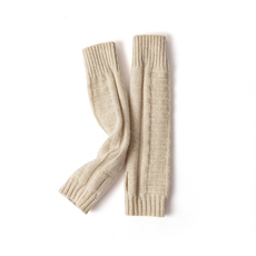 2025年秋季新款百搭女士双股加厚保暖长款半指手套，手套，窄众羊绒