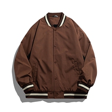 白底平铺小牛津上衣夹克宽松落肩拼色棒球服外套JK701-P65，男装夹克，星座1204-3