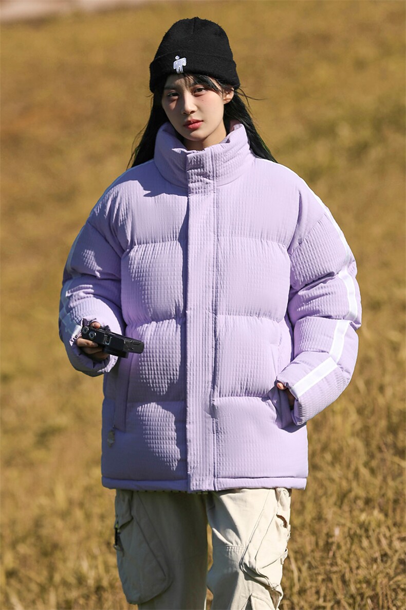 冬季保暖立领棉衣男女同款玉米格品质外套A406MY1916P80,男装棉衣,星座309（原A406）