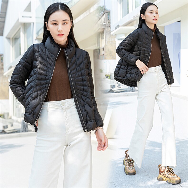 新款羽绒服女小个子欧洲站甜美短款90白鸭绒2022,女装羽绒服,笃写