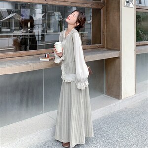 宫廷三件套马甲十衬衣十裙子三件套套裙2C267-118-P205-K295，女装套装/套裙，茵姿媚