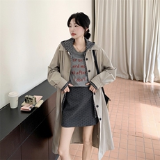 现货2B081-3282-P190-K288高级感通勤中长款风衣秋装新款，女装风衣，2B081