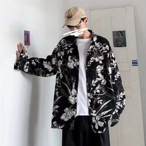男秋季新款长袖碎花衬衫 C165 P28图片