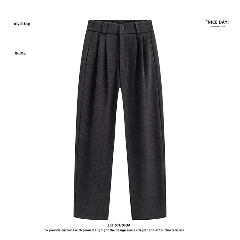 平铺~冬季TR毛呢加绒休闲裤X88/P75控129元,男装卫衣,电商B331