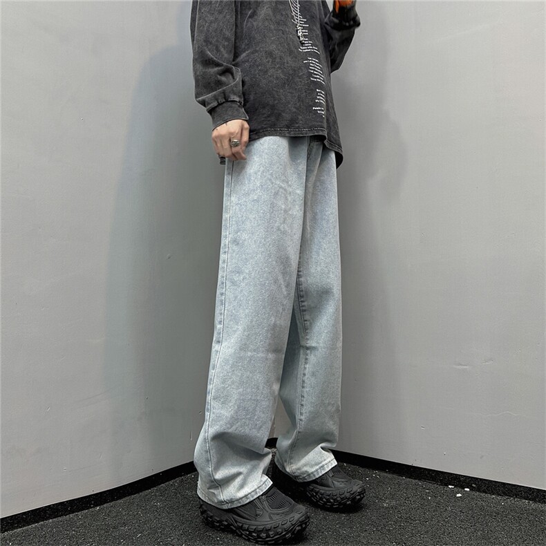 k1029-p40-控58M-5XL现货宽松cleanfit牛仔裤马丁靴黑暗黄泥,男装牛仔裤,星座116