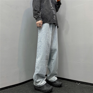 k1029-p40-控58 M-5XL 现货宽松cleanfit牛仔裤马丁靴黑暗黄泥图片