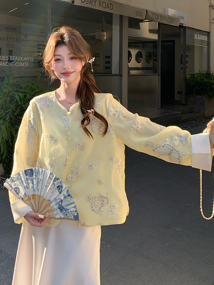 新款上新2025新中式重工立体刺绣防晒外套女85086-208A-P160-K255,女装短外套,浙宝208A
