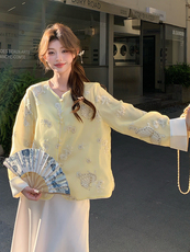 新款上新2025新中式重工立体刺绣防晒外套女85086-208A-P160-K255，女装短外套，浙宝208A