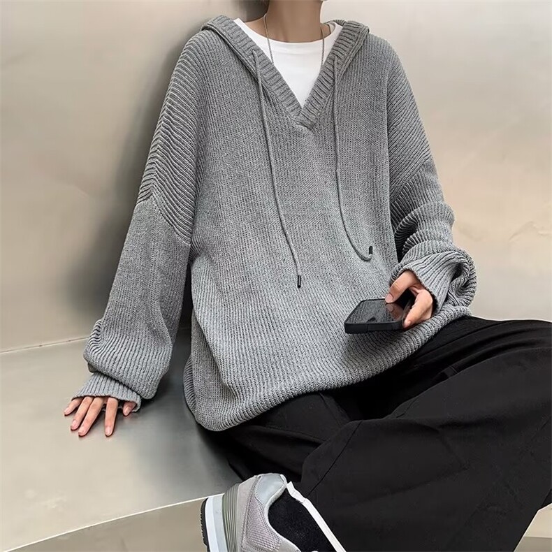 B435P42套头毛衣女秋冬慵懒宽松针织衫韩版卫衣外套小众日,男装针织衫/毛衣,星座512-6
