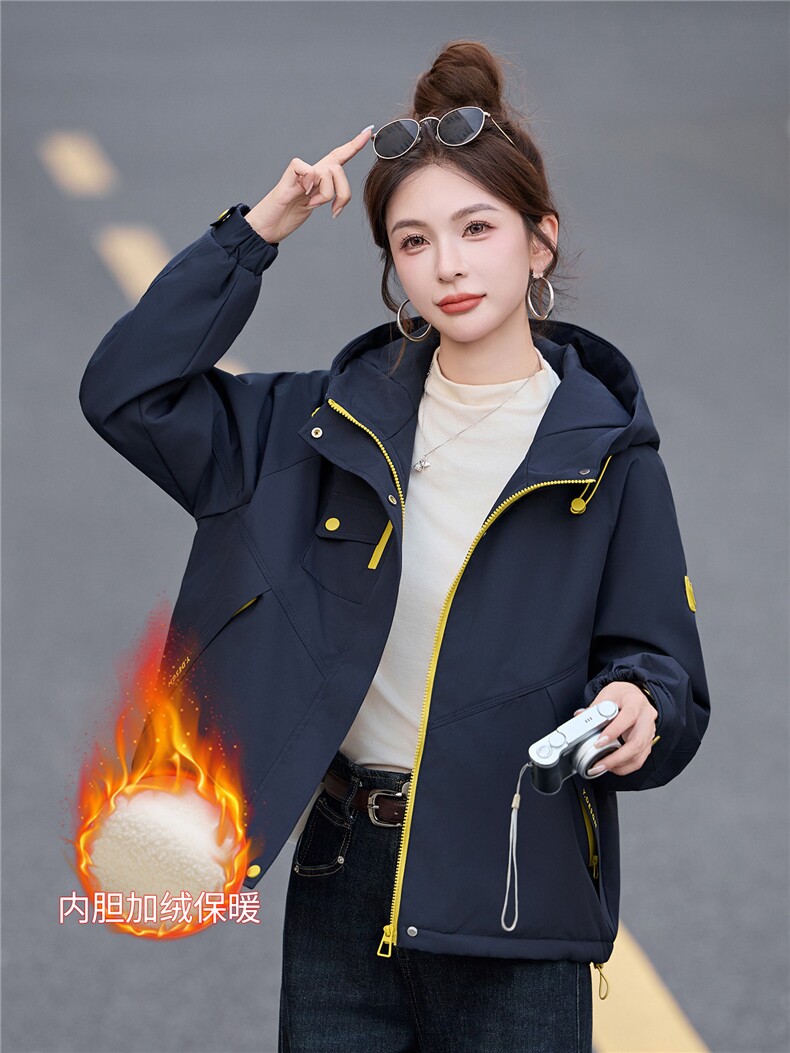 现货！现货！棉衣女2025冬季新款女装加绒加厚棉衣休闲派克服,女装棉衣/棉服,以桐
