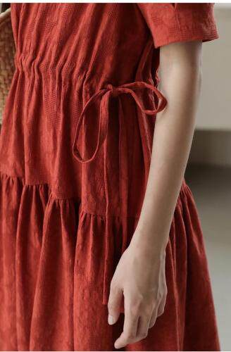 复古红连衣裙销量5W?，女装连衣裙，TWO LAPS