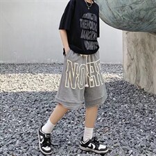 男夏季潮流时尚休闲短裤发泡五分裤高质防棉D95P28图片