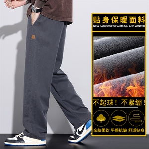 男士休闲裤秋冬季美式潮牌宽松直筒阔腿长裤子Z2346-P45/加绒P55图片