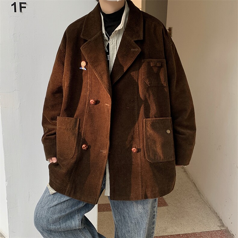 XZ213-19XZ07-P108控128港风大码oversize灯芯绒多口袋痞帅西服,男装西服,星座213