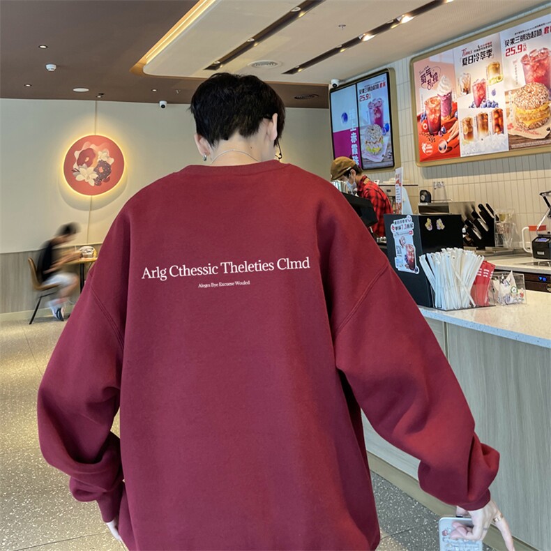 ！圆领卫衣男装港风长袖t恤男外套男WY475-P28,男装卫衣,电商B371