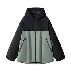 网络图现货情侣夹克户外防风防水休闲冲锋衣服连帽拼色R077-P75，男装夹克，星座1005-4