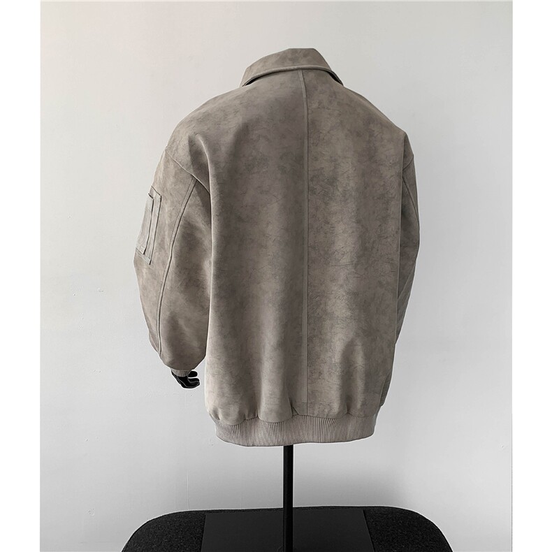 PY2503/特P75秋装新款宽松皮衣皮夹克男休闲百搭潮流痞帅上衣外套,男装夹克,电商B210