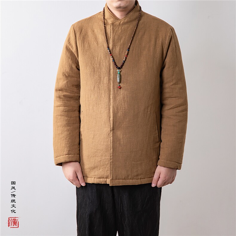 冬装新款风男装禅意男装棉衣外套HM13P130，男装棉衣，钱塘802