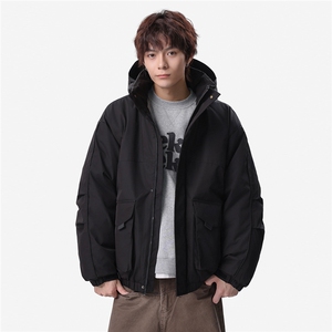 新款冬季大码羽绒棉服棉袄连帽工装韩版宽松外套A436-2533-P98图片