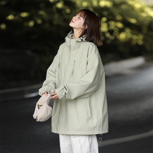 815A-MJ78342-68特 春秋装新款斜拉链登山服三防冲锋衣外套女模图片