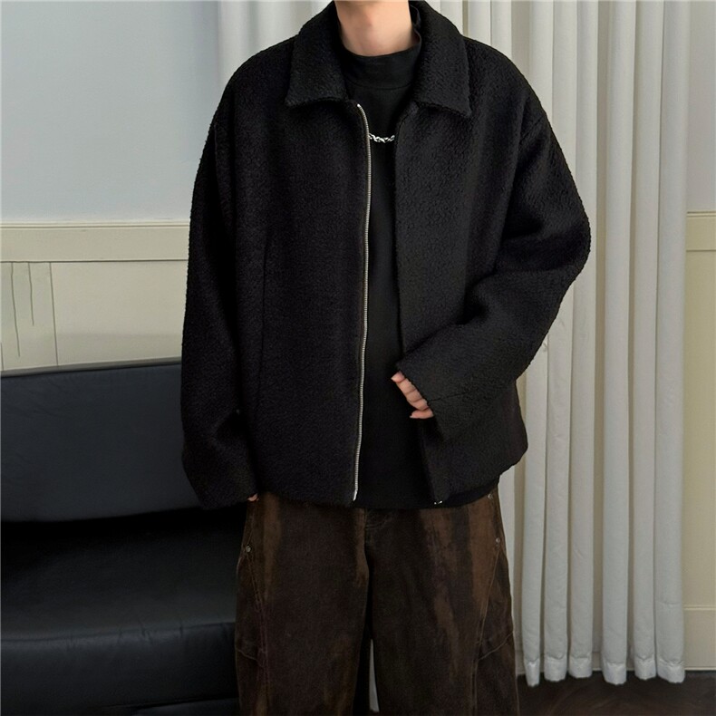 现货羊毛呢料外套男士冬季保暖加厚夹克A351-AJ2642-P125控199,男装夹克,电商A351