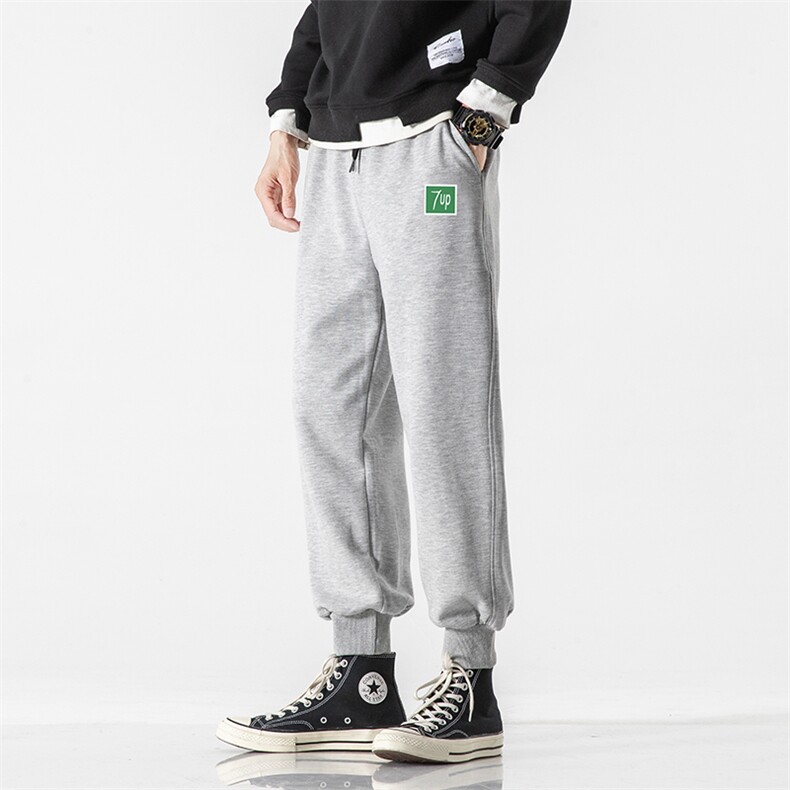 K12058-P40加绒P50束脚纯棉运动裤男士休闲裤大码宽松卫裤男,男装休闲裤,电商A040A