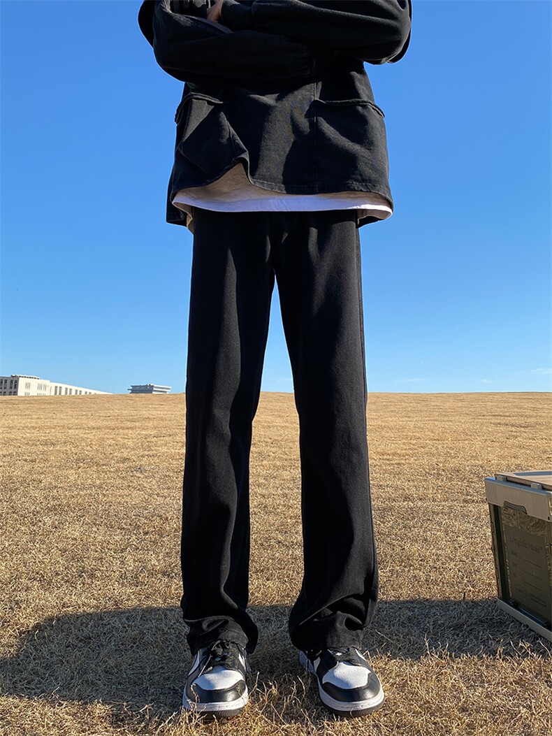 2024春款修身微喇复古弹力牛仔裤715-6-BK01P50，男装牛仔裤，星座715-6