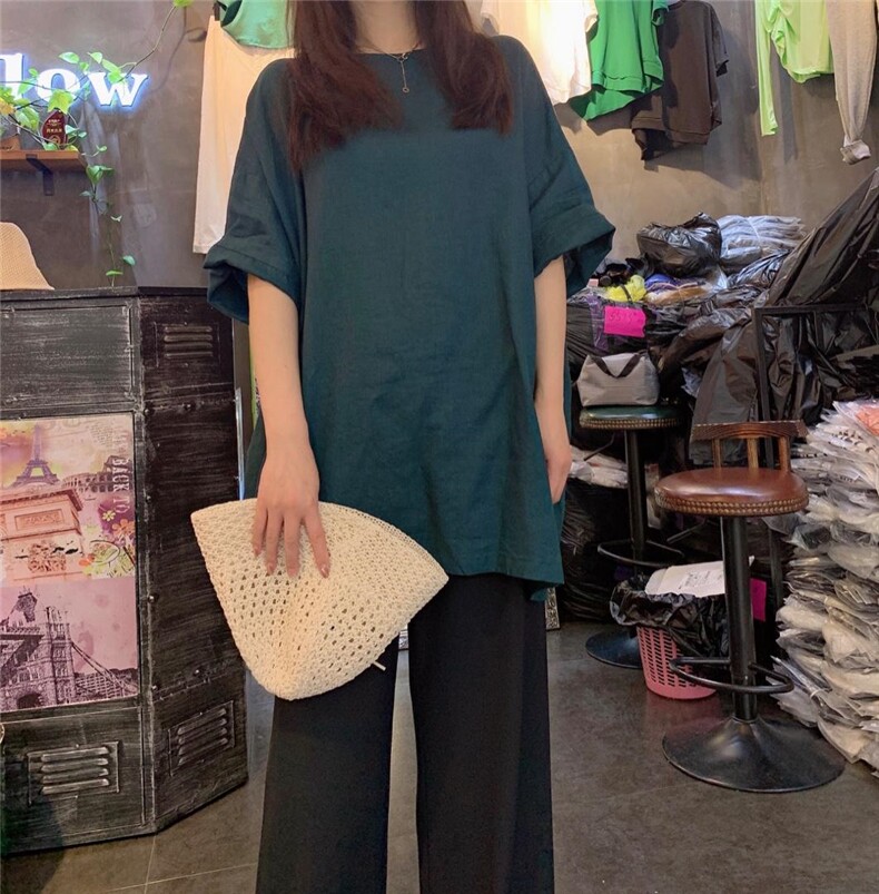 夏季新款大版纯亚麻上衣，女装，月光水岸