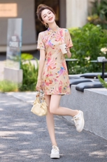 新中式国风短裤套装女2025新款小个子夏日独特绝美穿搭气质两件套，女装套装/套裙，美沁