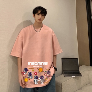 麂皮绒短袖t恤男大码半袖男 JD82228-P25图片