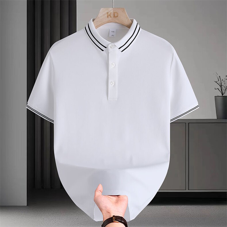 抖音直播男士商务休闲简约百搭翻领POLO衫短袖T恤2539P35，男装Polo衫，电商B226-2（原B217-2）