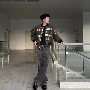 【有货】DB967-特P108春秋季美式复古两面穿迷彩棒球服夹克图片
