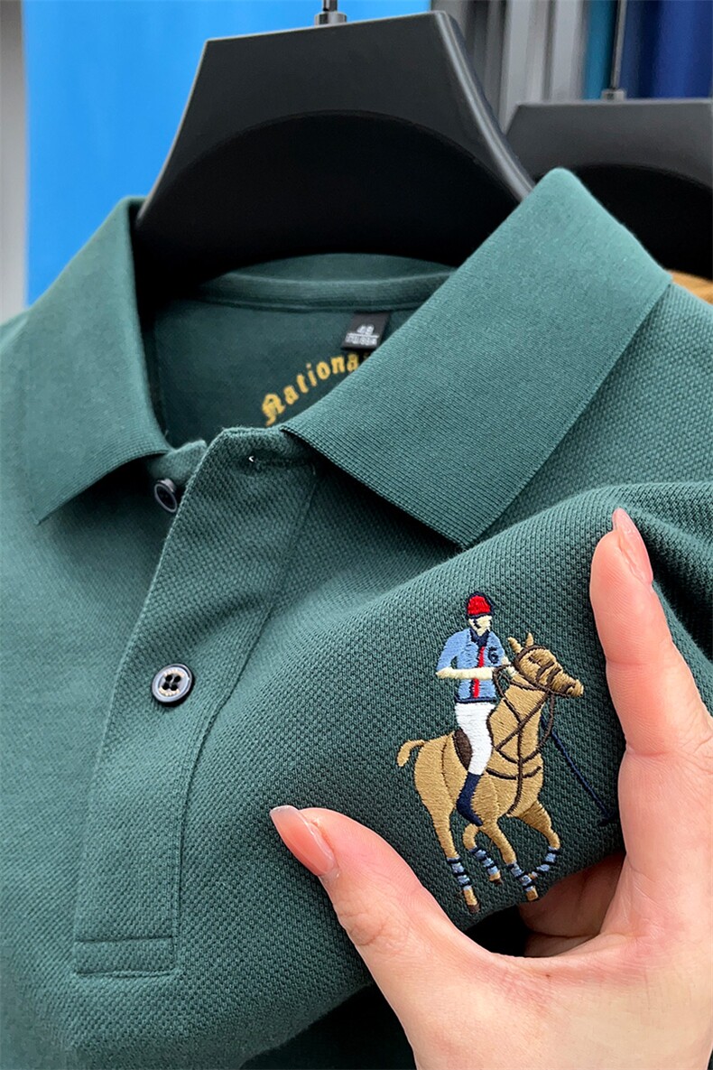 夏季保罗POLO衫男士短袖T恤纯棉休闲翻领宽松半袖中年男装体恤衫,男装Polo衫,电商B212（原钱塘6029）