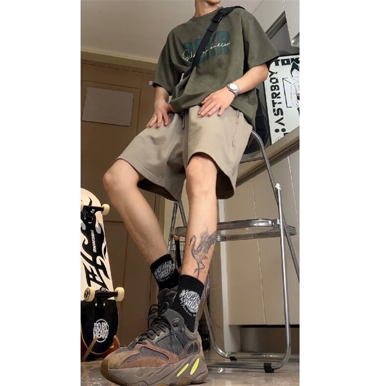 抖音品质KZ05-P40重磅毛圈布卫裤休闲运动短裤,男装休闲裤,星座807