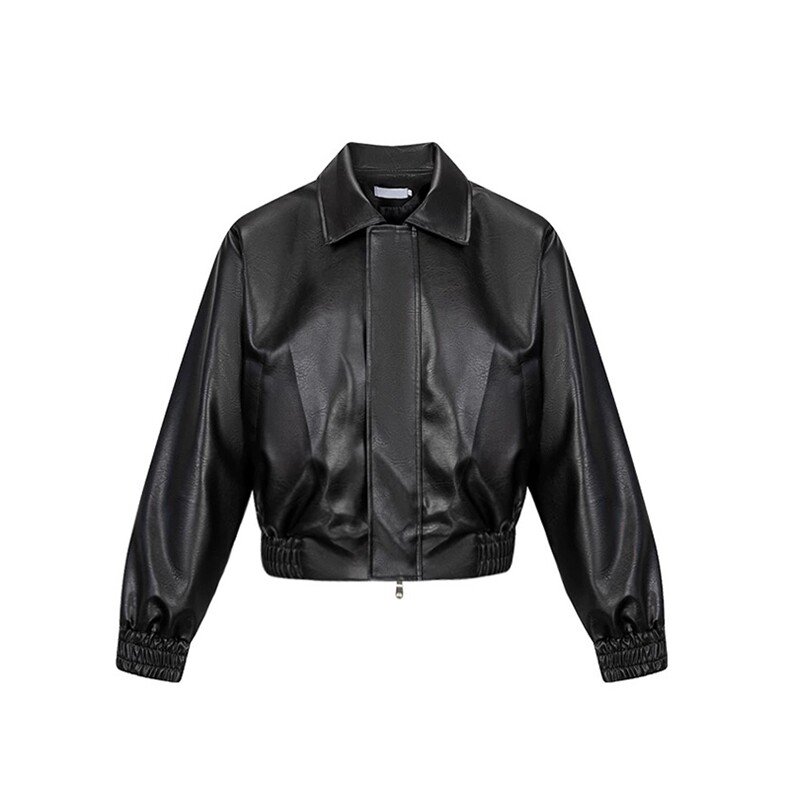 特78-FC18现货美式高街机车短款皮夹克男女秋装痞帅皮衣外套，男装皮衣，星座618B-1