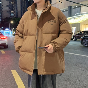 ！2024冬季新款男士立领棉衣百搭情侣印花棉服外套MY311特P55图片