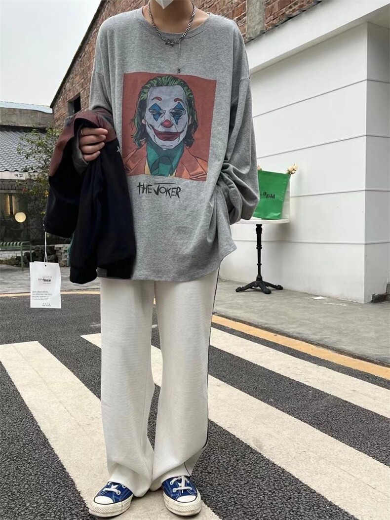 春季新款小丑图案长T恤，女装T恤，JIAN.Z 简.站