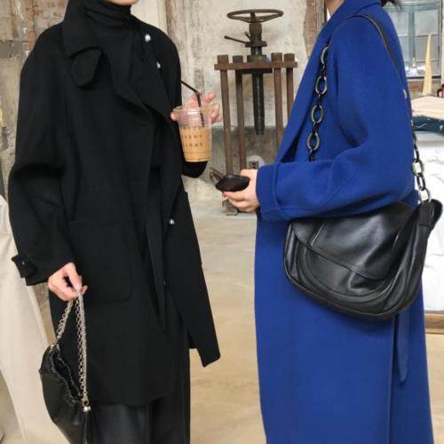 韩版双面呢大衣，女装，Vase