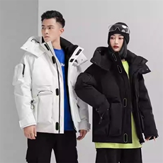 标羽绒服男女同款工装运动登山服中长款冬季冲锋衣外套韩版P220，男装羽绒服，星座1210A